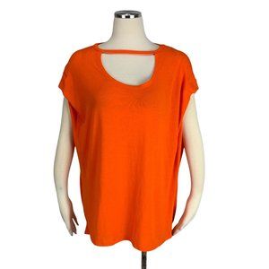 Umgee NWT Small Orange Top Tangerine Short Sleeve Loose Fit C0496